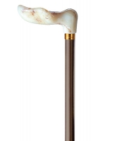 Fischerstock „Marmor“ höhenverstellbar, bronze, für Rechtshänder