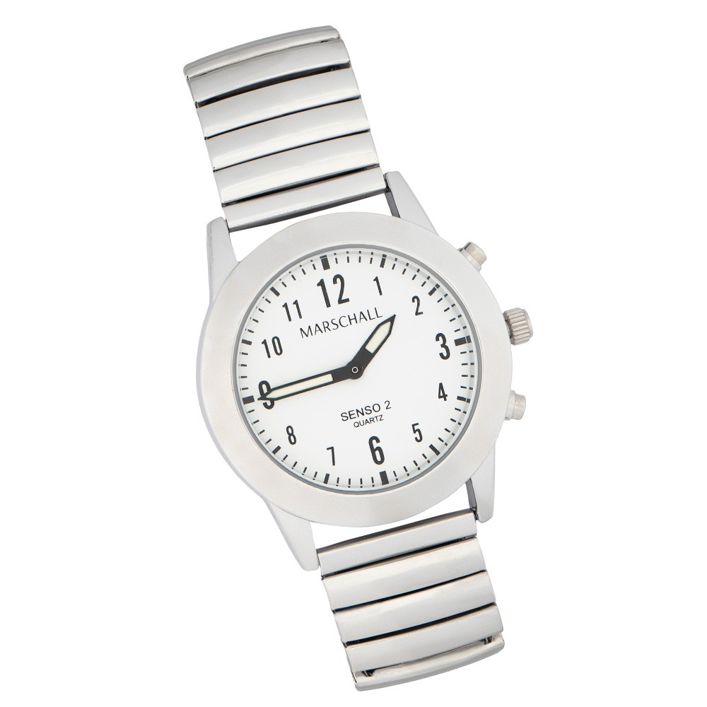 Sprechende Damen-Armbanduhr Senso 2 mit Touch-Funktion Metallzugband   - sprechende Armbanduhr, Blindenuhr, Sprachausgabe,  sprechende Funkarmbanduhren,Uhren für Sehbehinderte